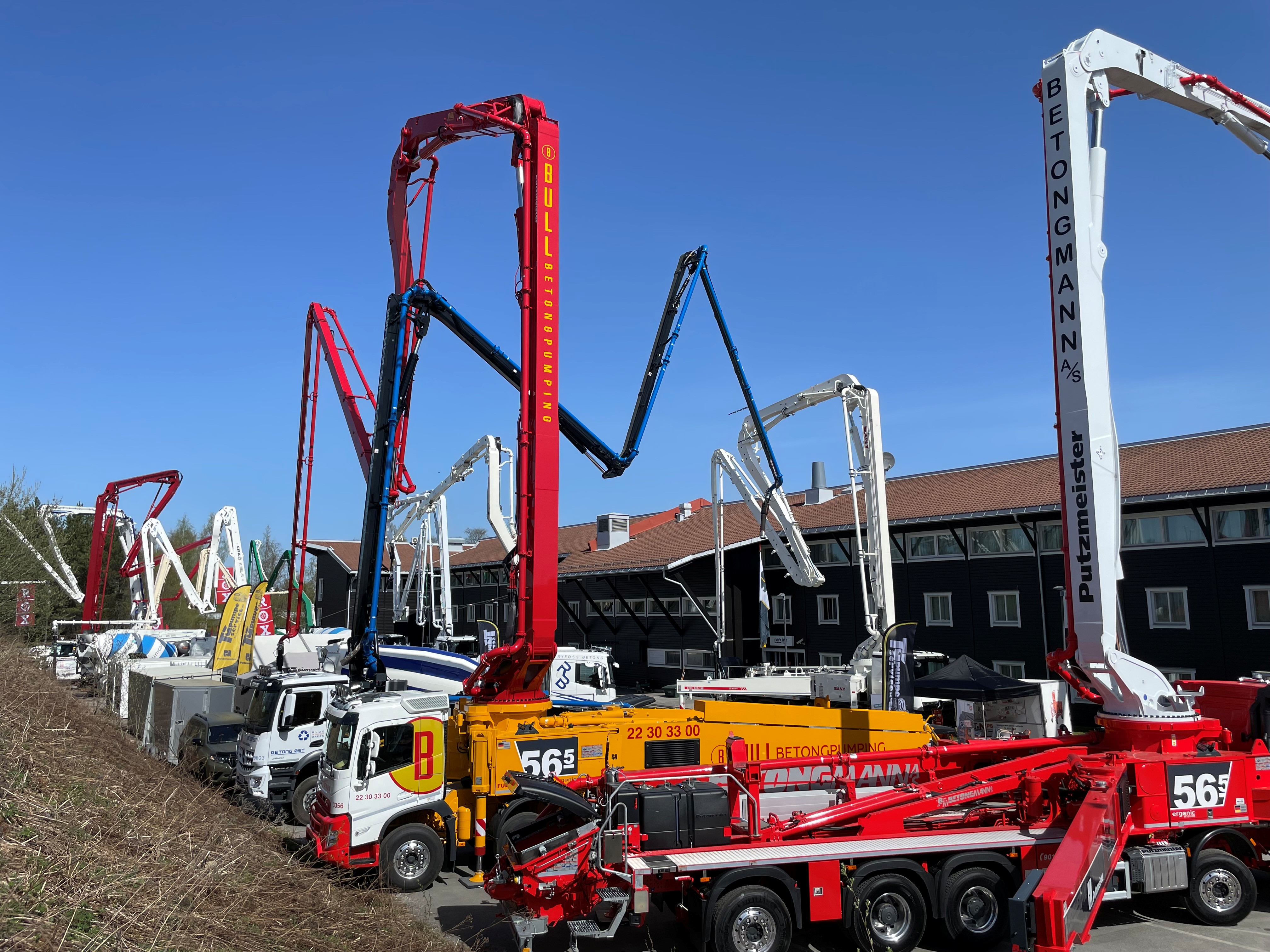Betongpumper på utstillingsområdet